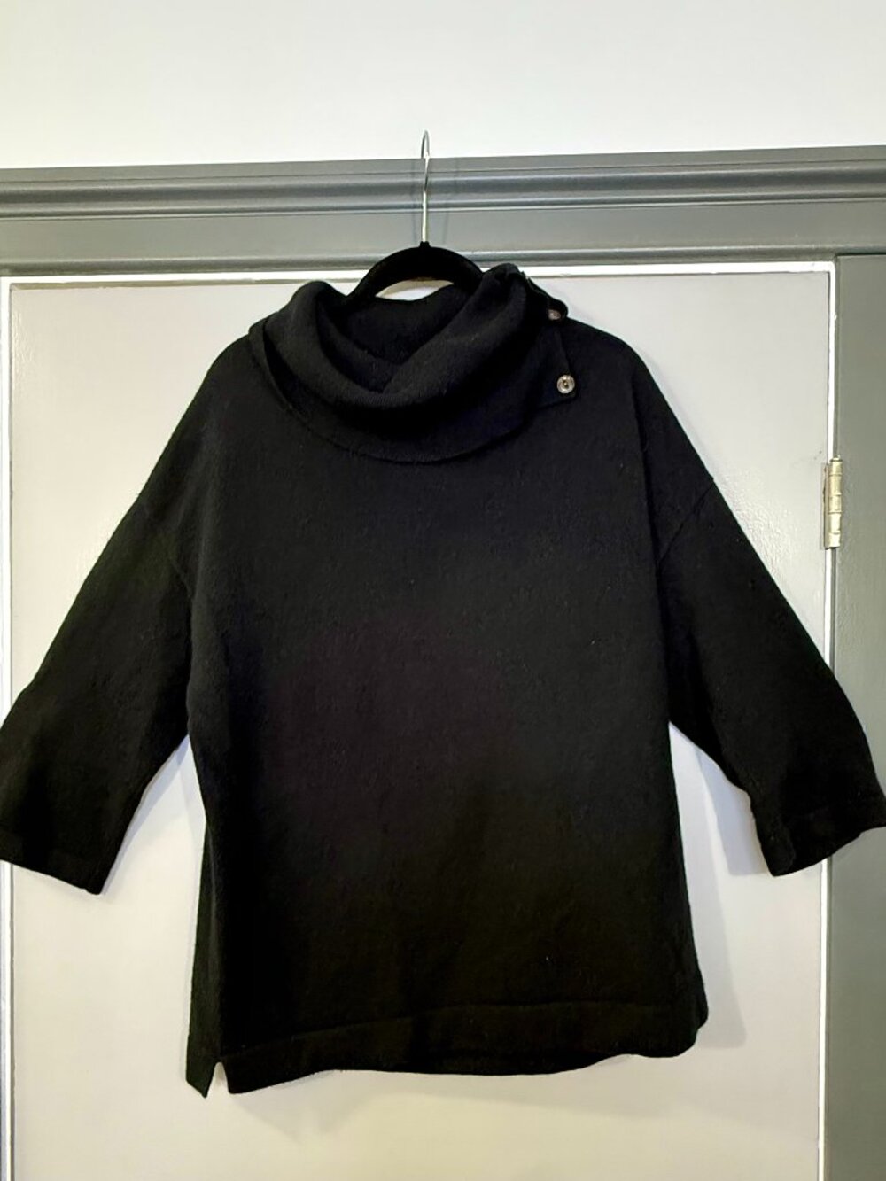 Jones New York Collection 100% Cashmere Black Cowl Neck Sweater 0X